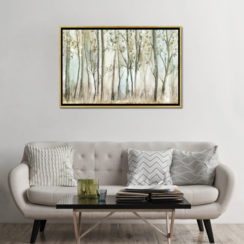 Tranquil Oasis - reproduction d'art murale - toile encadrée, H 32 po x l 48 po, Doré