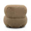 Fauteuil d'appoint en peau de mouton végane de qualité contractuelle, couleur taupe gaufrée