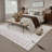 Bohemian Neutral Tribal Stripe Soft Cotton Velvet Area Rug-1346767241-1348322125