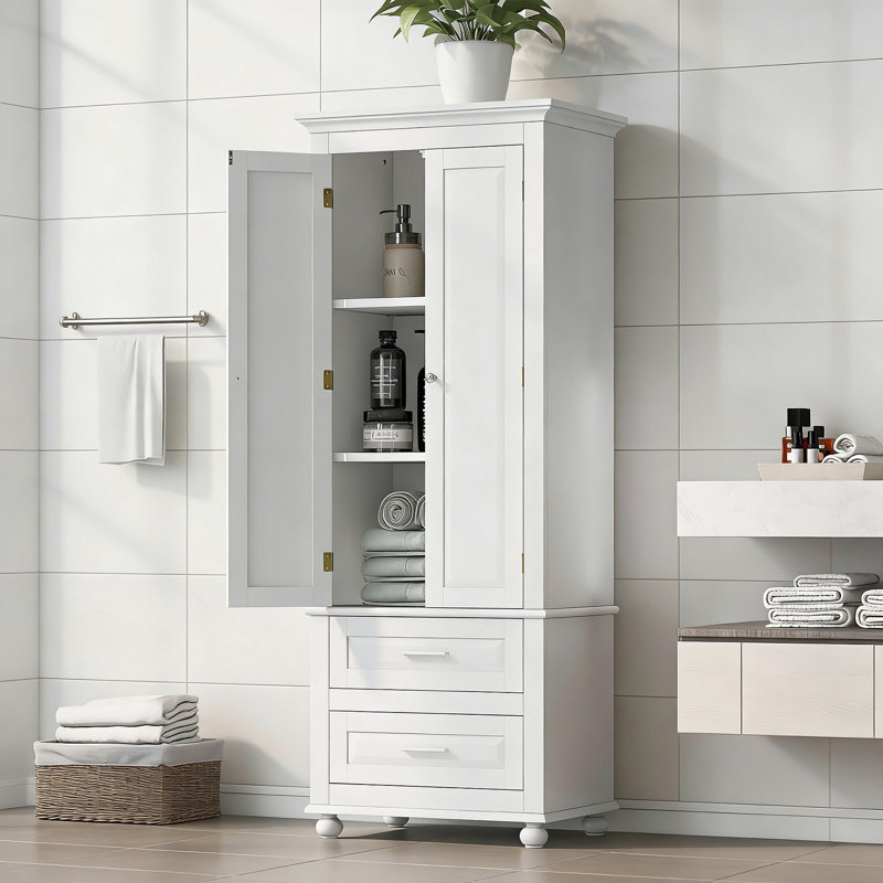 Grande armoire de rangement avec deux tiroirs pour le bureau de la salle de bain