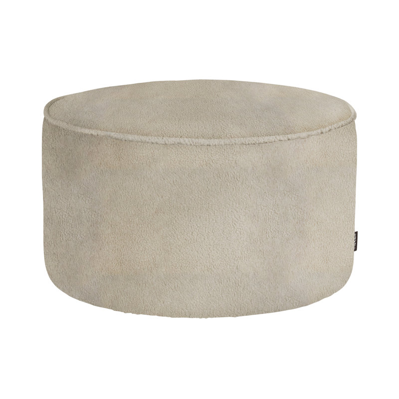 Sara 60cm Wide Round Solid Colour Pouffe Ottoman