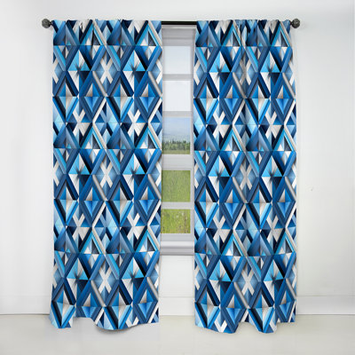 Bloxom - Abstract Curtain - Blackout Geometric Curtain - 1 Panels