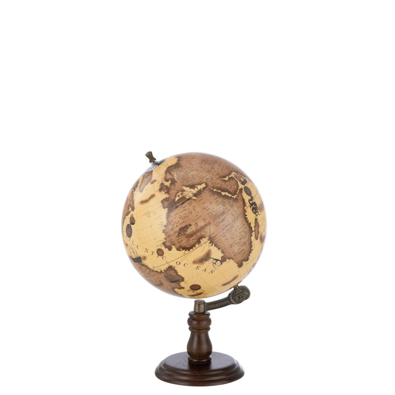 Wood Tabletop Globe, 50cm H x 30cm W x 30cm D