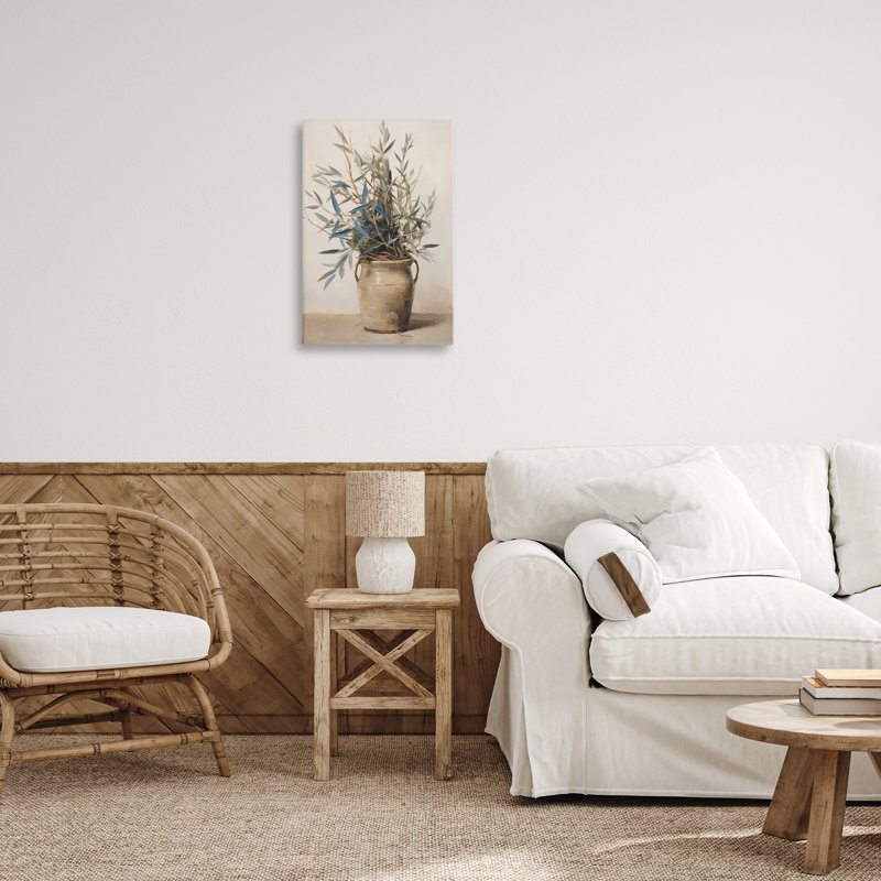 Art mural sur toile Country Pottery Plant par Petals Prints Design, H 24 po x l 16 po