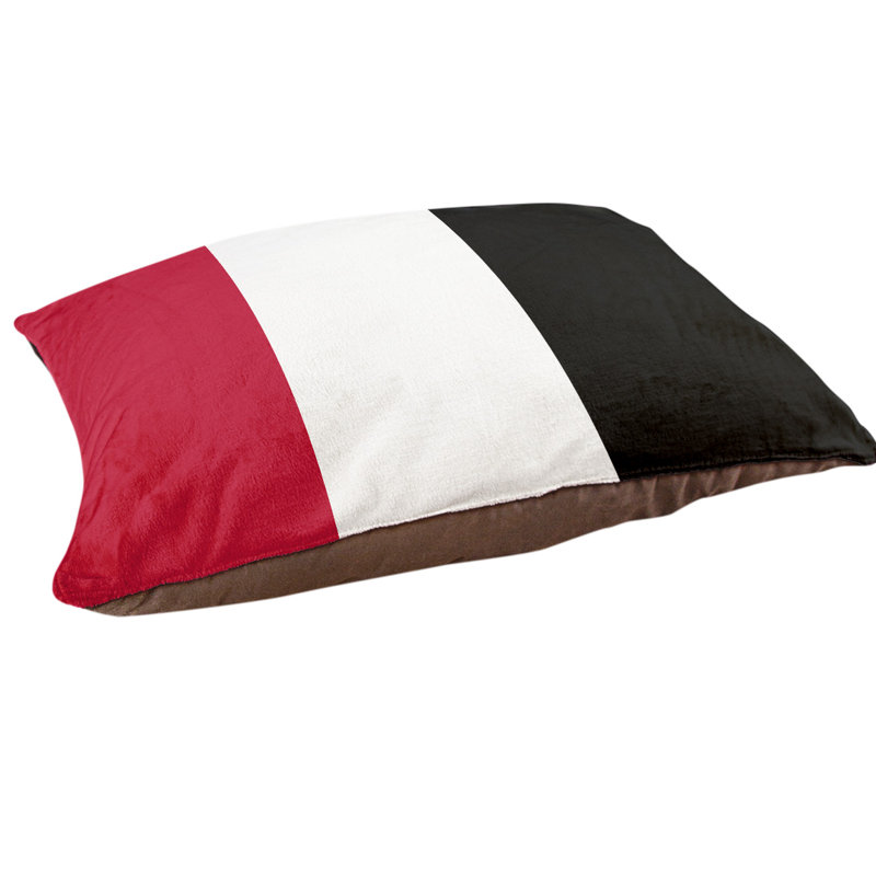 Coussin Ohio Football, Moyen (l 28 po x P 18 po x H 6 po), Rouge / Noir