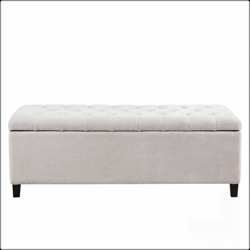 Banc de rangement capitonné à fermeture douce