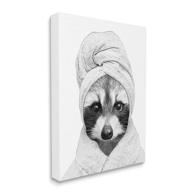 " Funny Raccoon Bathrobe Towel "