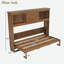 Lit escamotable avec station de charge, 2 armoires de rangement et 1 tiroir-1245568245
