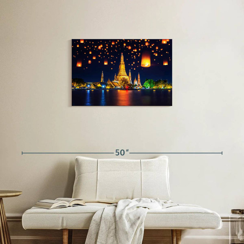 Lanternes de temple Kavia Wat Arun, H 20 po x l 30 po