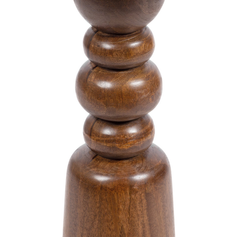 Salu Accent Table 9.5" Diameter, Walnut Brown