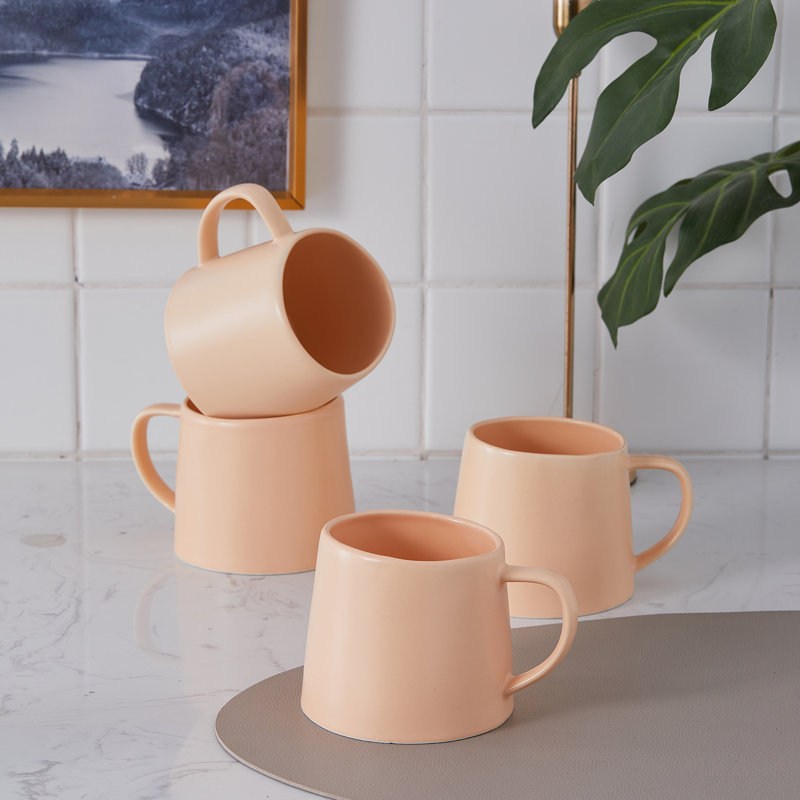 Stone Lain Delilah Mug Set Porcelain, Pastel Orange
