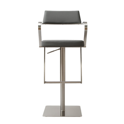 Alfredas Swivel Yes Bar Stool with Stainless Steel Frame