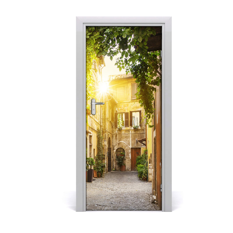 On Italian Streets Door Decal