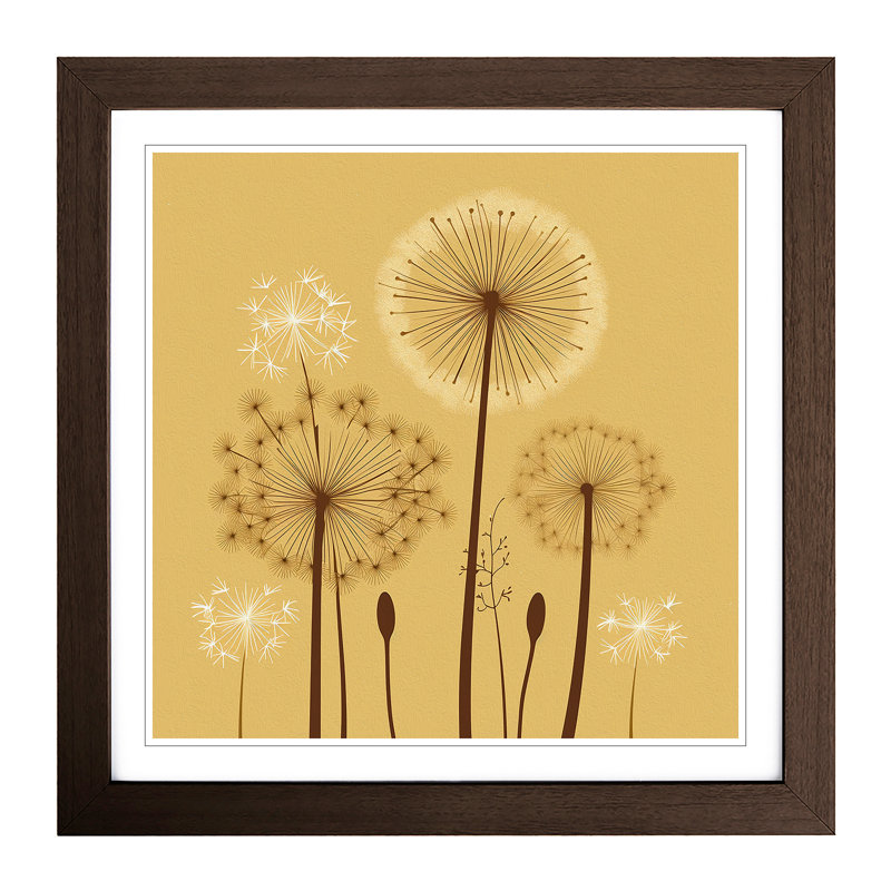 Single Picture Frame Print on Wood, Walnut