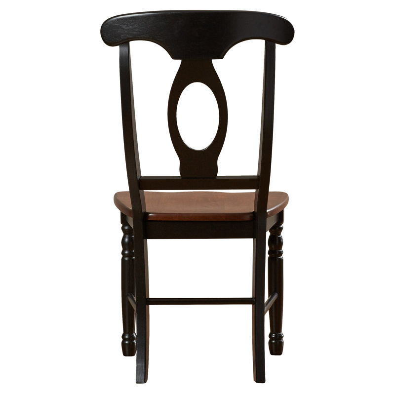 Shelburne Extendable Solid Wood Solid Wood Top Four Leg Dining Set, Oak/Black, Oak / Black