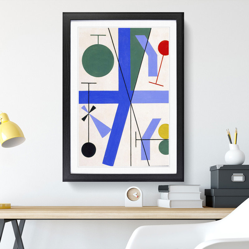Composition Vol.3 by Sophie Taeuber-Arp - Picture Frame Graphic Art, 36cm H x 27cm W x 2cm D, Black Framed