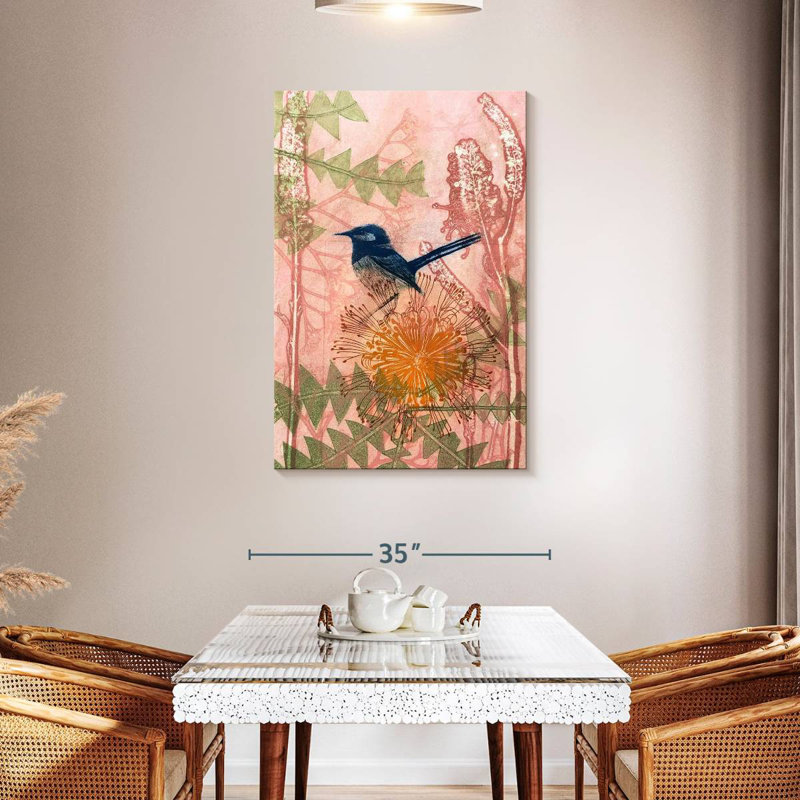 Brampt Little Blue Wren, 45" H x 30" W
