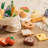 Wooden Toy Food Set, Cutting Toy Food for Pretend Play Kitchen Accessories Toyfood Playset with Storage Bag