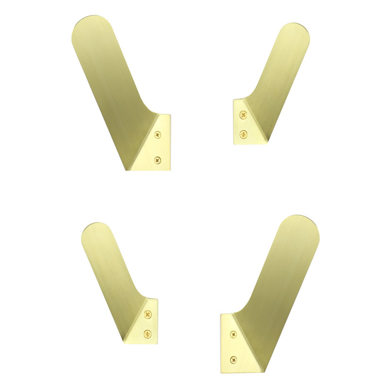 Wall Mounted Brass Hook, Left