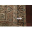 Tapis à motif géométrique vieilli Persian Heriz noué à la main 7 x 9
