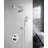 Single Handle 2-Spray Round Rain Shower Faucet Set 1.8 GPM With High Pressure Shower Head Hand Shower In Polished Chrome