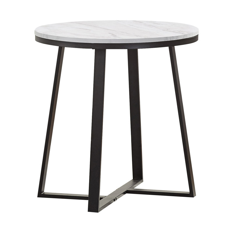 Table de bout ronde en métal Adale