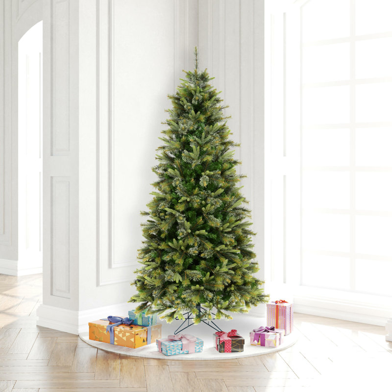 Arbre de Noël artificiel vert, H 6,5 pi, Sans éclairage