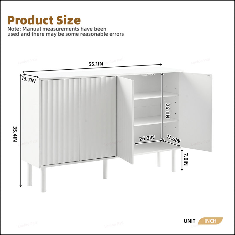 Versatile Storage Cabinet with Modern Design and Adjustable Shelves, Perfect for Organizing and Enhancing Any Room's Aesthetic.