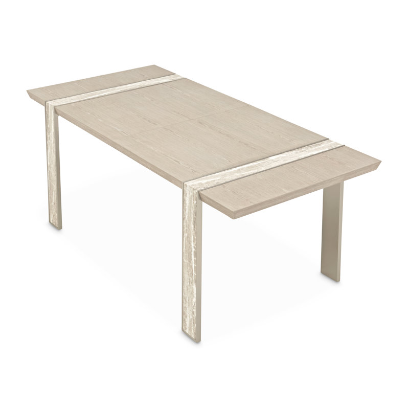 Lotus Bay Narrow Rectangular Dining Table - Sand, 30"H x 76"L x 36"W
