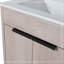 Meuble-lavabo autoportant avec lavabo en céramique blanche et 2 portes d'armoire à fermeture en douceur