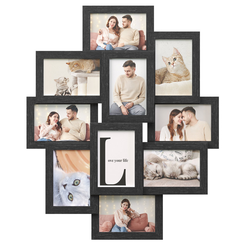 60x49.3x3.6cm Picture Frame - Set of 9, Black