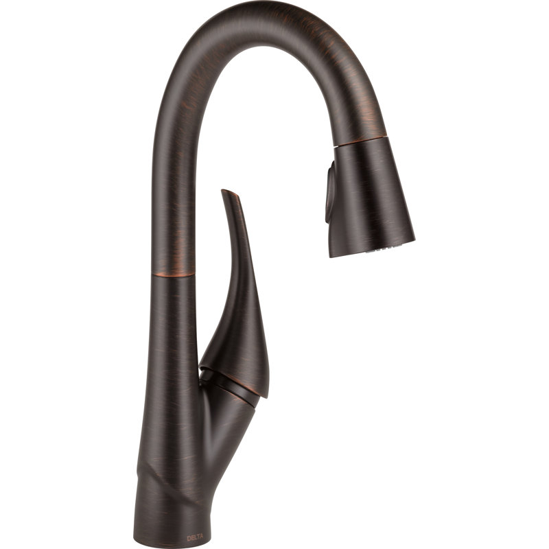 Esque Pull Down Single Handle Kitchen Faucet, Venetian Bronze