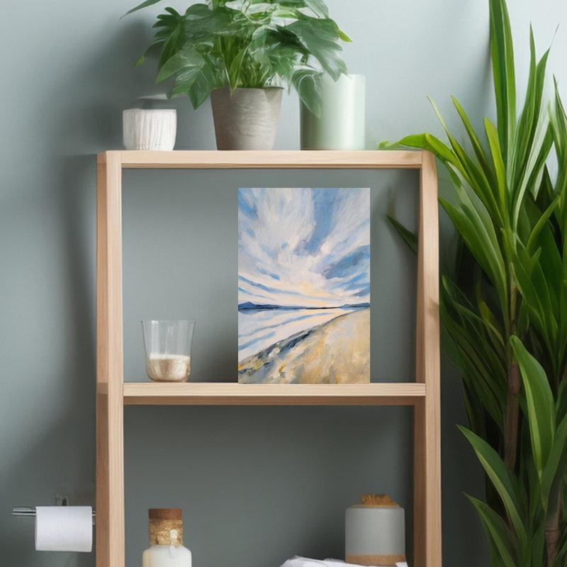 Serene Coastal Horizon by Claire Whitehead - Wrapped Canvas Print, 46  cm H x 30  cm W