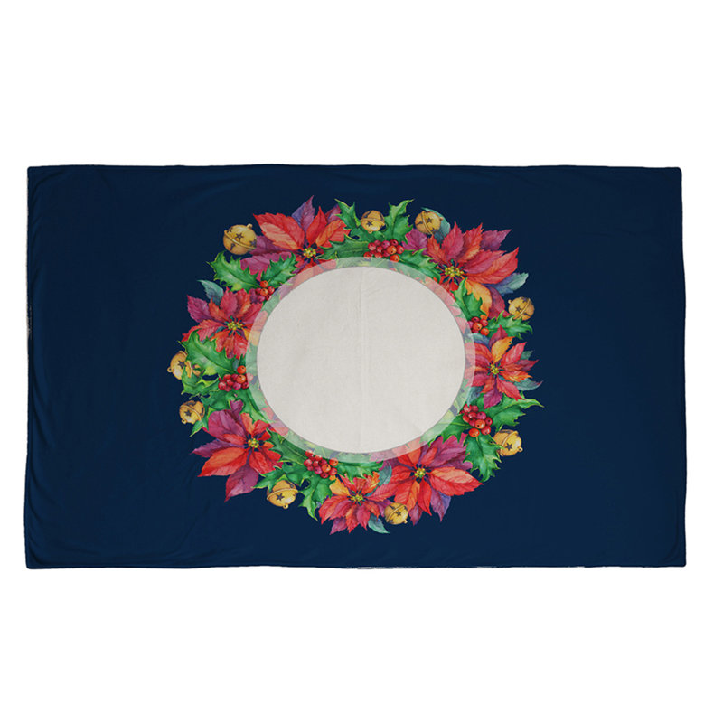 Couverture de houx et de feuilles vives, 50 po x 60 po