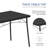 Whipton 4 - Person Dining Set, 5-Piece Rustic Black Dining Table Set for 4, Industrial Kitchen Table and Chairs Set with Metal Frame, Space-Saving Dining Room Furniture (Set of 5)-1797651502