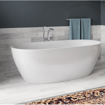Unwind 59" x 30" Freestanding Soaking Bathtub