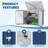 5.8 ft. W x 3.3 ft. D Outdoor Metal Storage Shed, Trash Can Storage Box with Lockable Door, Blue (19 sq. ft.)-123338131