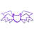 23.5" Lighted Bat With 4 Function Controller Window Silhouette Halloween Decoration