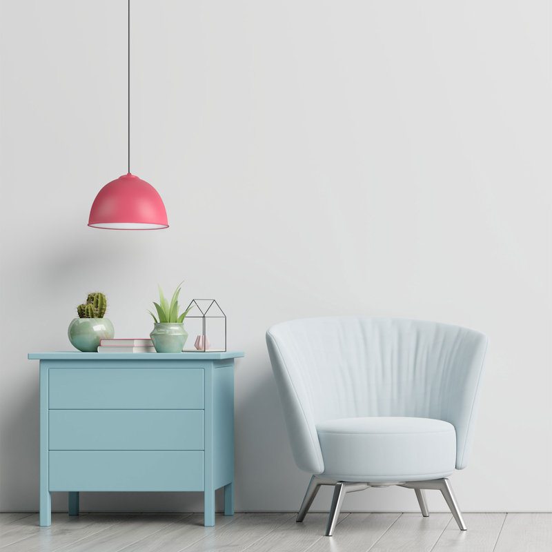 25cm H Metal Bowl Lamp Shade ( Clip On ), Pink
