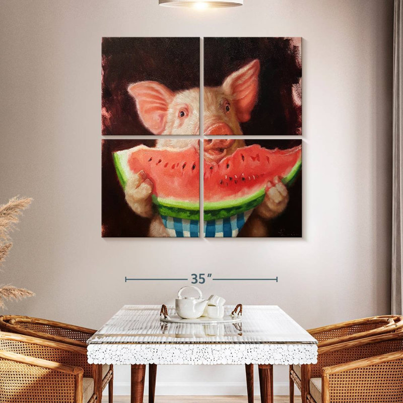 Ketti Pig Out, 45" H x 45" W