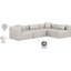 Canapé modulaire en similicuir 4 pièces Houswerth-94884270