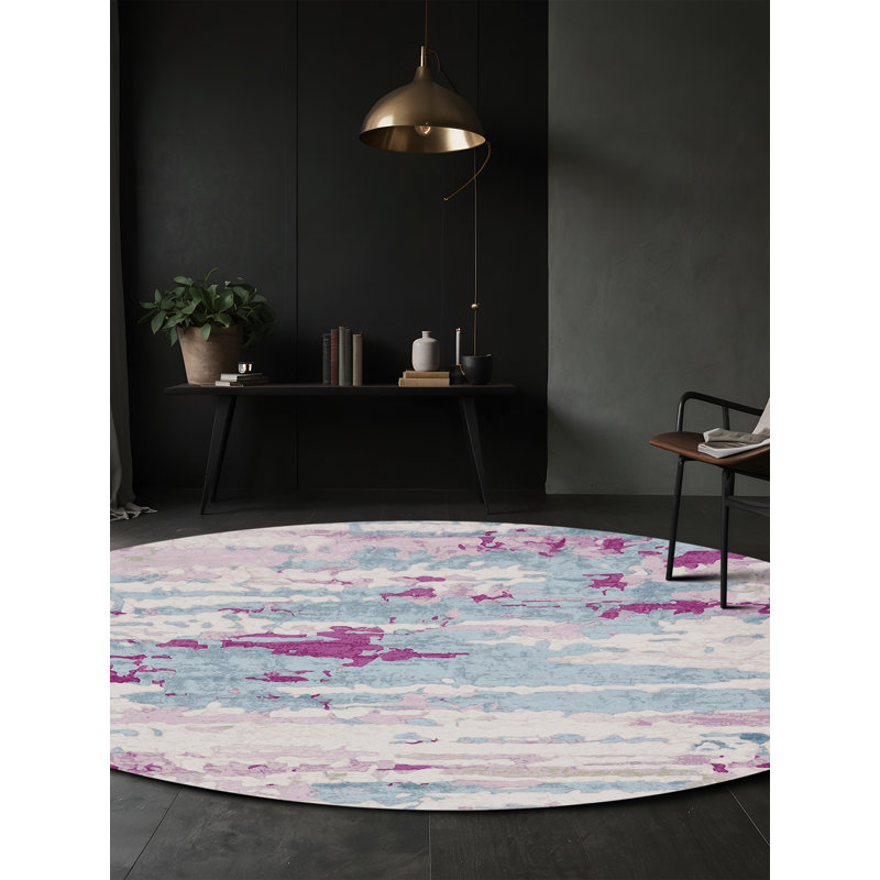 Tapis beige soyeux et moelleux, Rectangulaire 3 pi x 5 pi