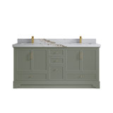 Alys 72'' Double Bathroom Vanity Set (Knobs Option)