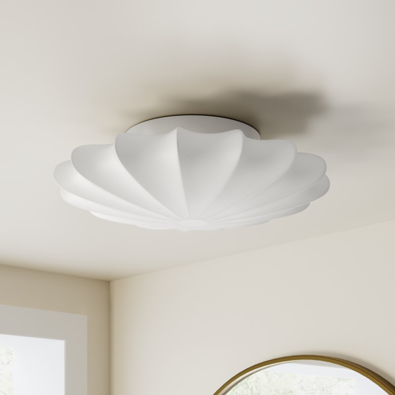 Aneve Silk Semi Flush Mount, 8.66" H x 15.75" W x 15.75" D