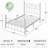53.6" H Metal Platform Bed with LED Lights and Vintage Headboard, Geometric Steel Bed Frame with Under Bed Storage, Easy to Assemble & Disassemble, No Box Spring Needed-378611835-378611812