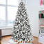 Arbre de Noël floqué avec support en métal-894180980