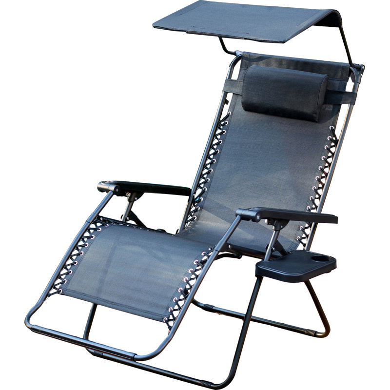 Johns Folding Zero Gravity Chair, Black