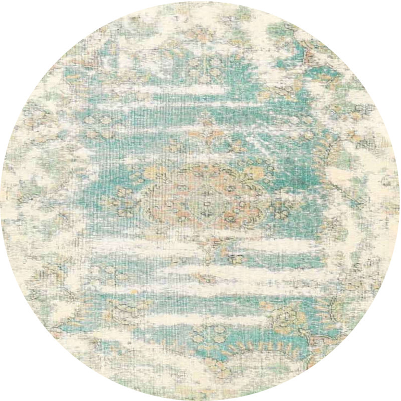 Tapis traditionnel 100% lavable à la machine 4311, Rond 7 pi