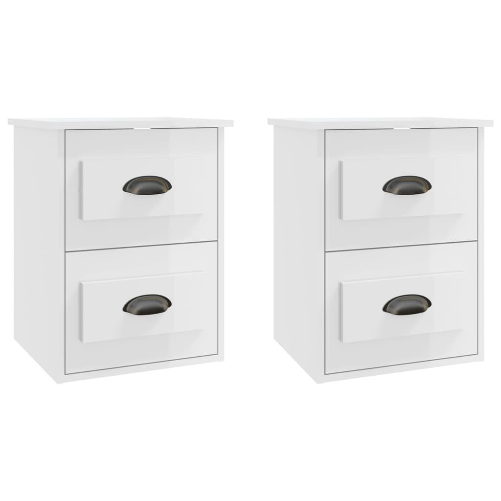 ClassicLiving Wall-Mounted Bedside Cabinet 41.5X36x53cm