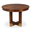Round Walnut Wood Dining Table